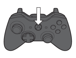 Guide button on the Xbox 360 controller