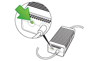Check the light on the console's power supply. Check the light on the console's power supply.