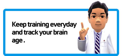 Keep training everyday to track your brain age over time.