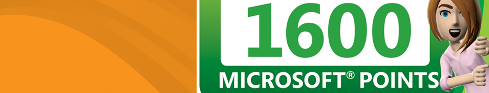 Microsoft Xbox 360 Live 1600 Points Card
