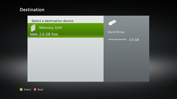 Select the destination device